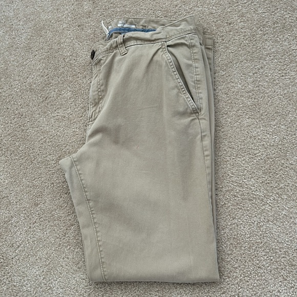 Men’s Ultimate Flex Khaki Pants 36”W X 34”L Urban Pipeline 96% Cotton Beige Good - Picture 3 of 7